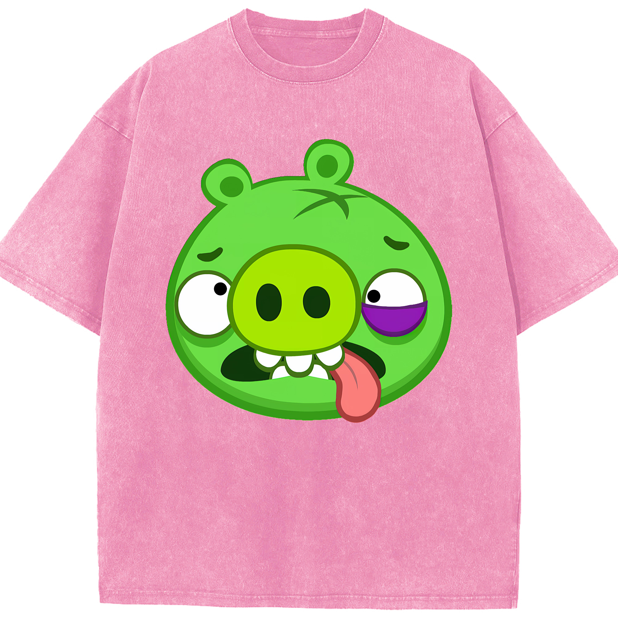 （画像用） Angry Birds アングリーバード 綿100% ヴィンテージ風 半袖Tシャツ（フロントプリント）